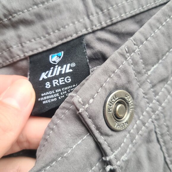 Kuhl Freeflex Gray Cargo Hiking Pants Roll Up Hem Ankle Women's Size 8 Regular - Picture 10 of 16